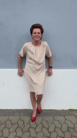 Kjole - Vicky Rhinestone - Beige Kjoler