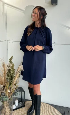 Online Kjole - Hazel - Navy Blue Kjoler