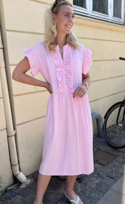 Sale Kjole - Amelia - Pink Striped Kjoler