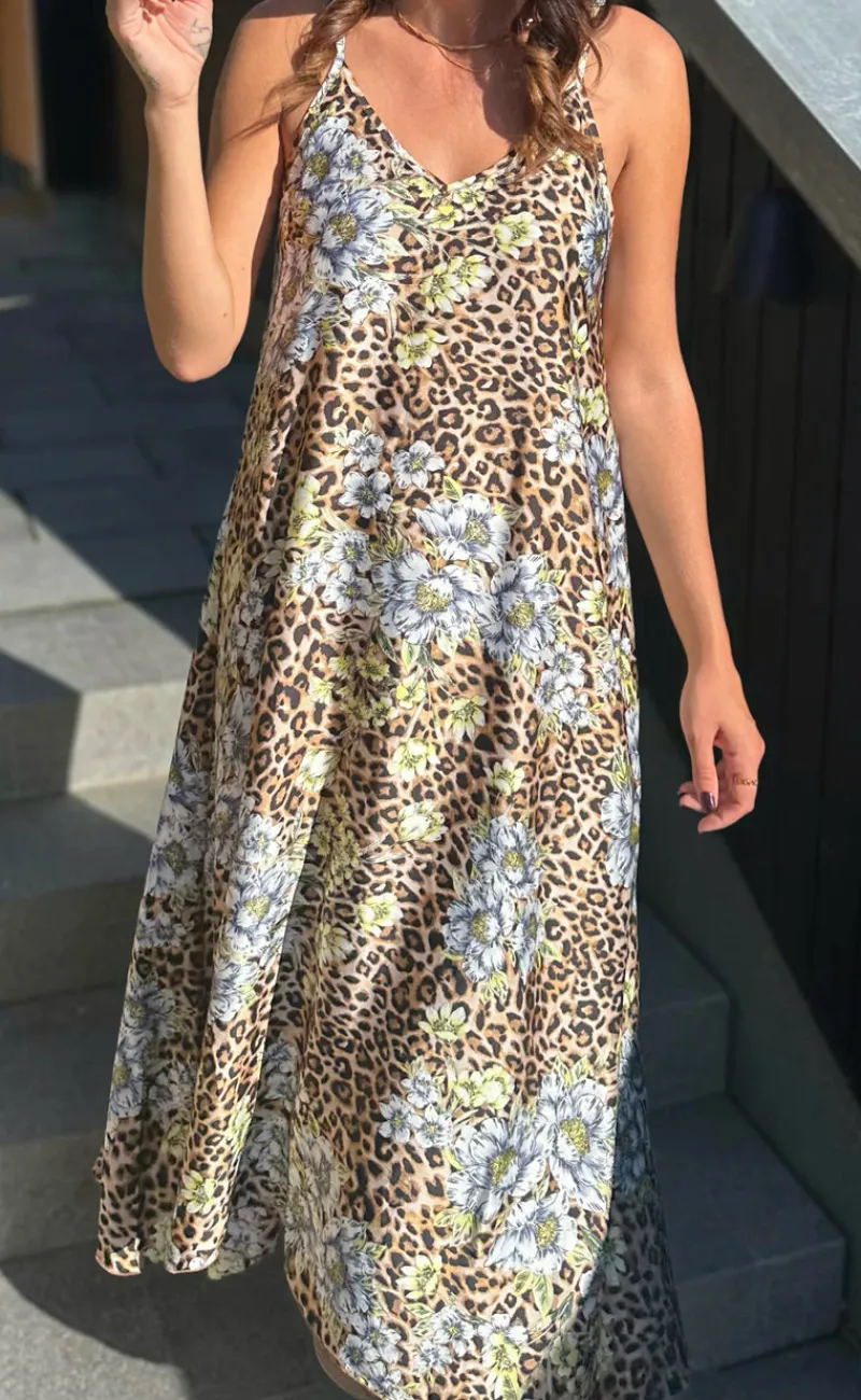 Hot Kjole - Klara - Leopard Flower Kjoler