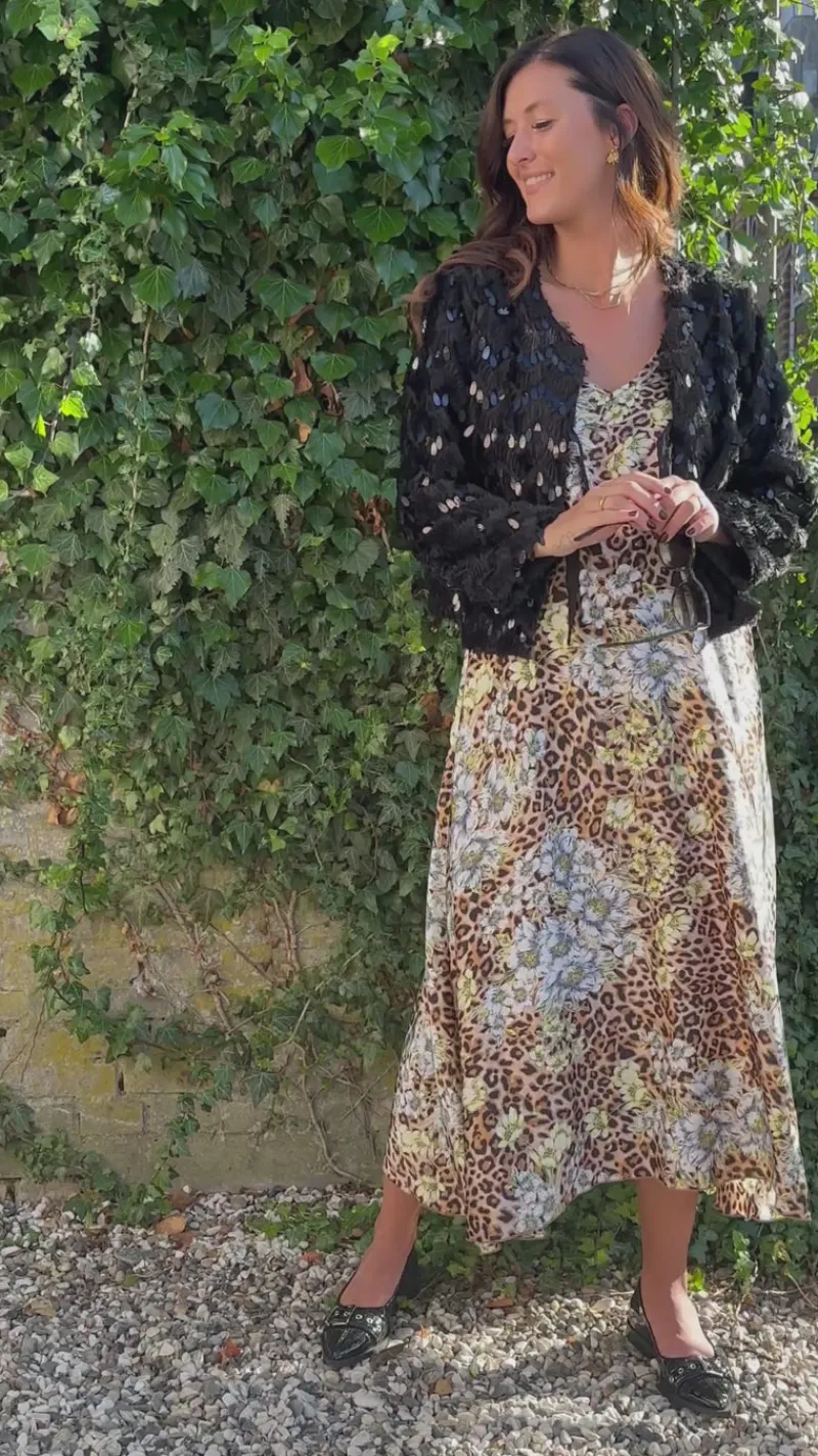 Hot Kjole - Klara - Leopard Flower Kjoler