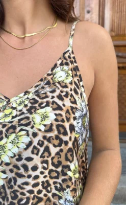 Hot Kjole - Klara - Leopard Flower Kjoler