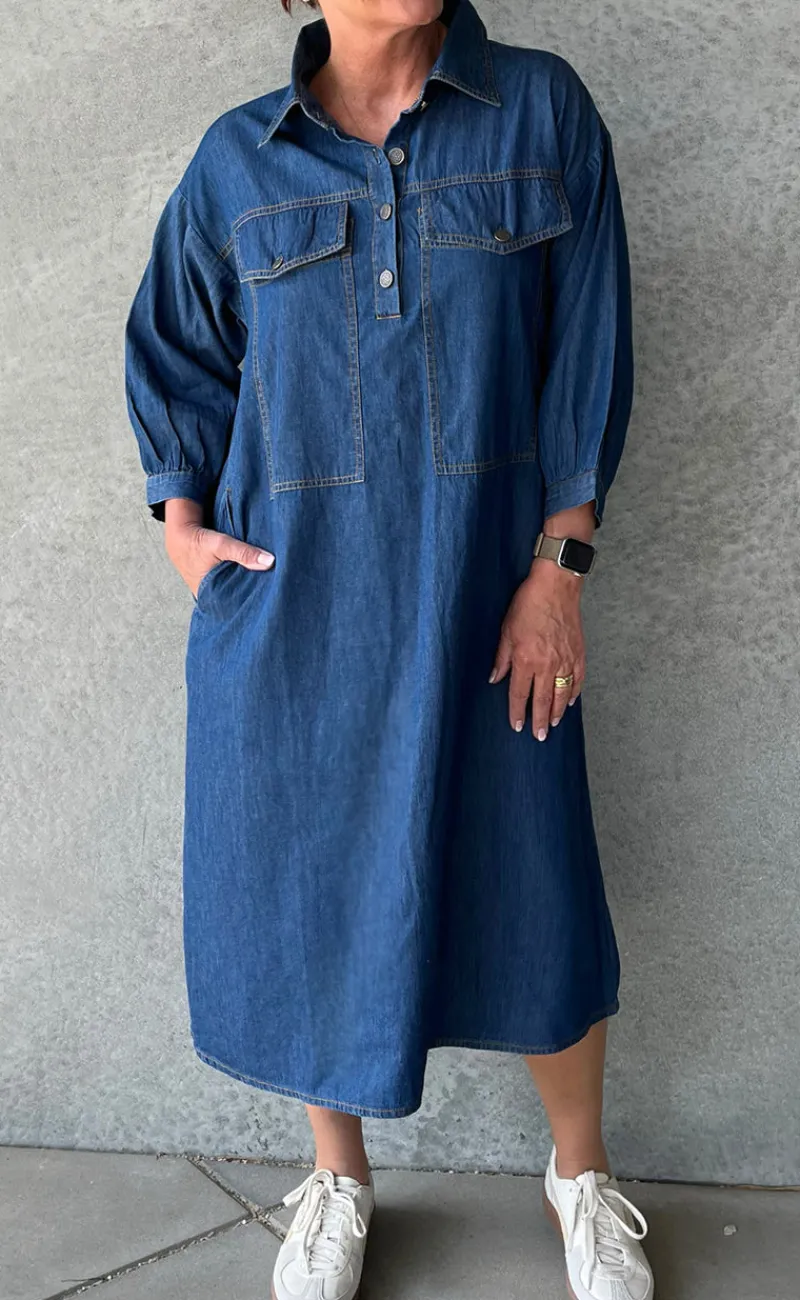 Online Kjole - Holly - Denim Blue Kjoler