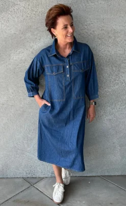 Online Kjole - Holly - Denim Blue Kjoler