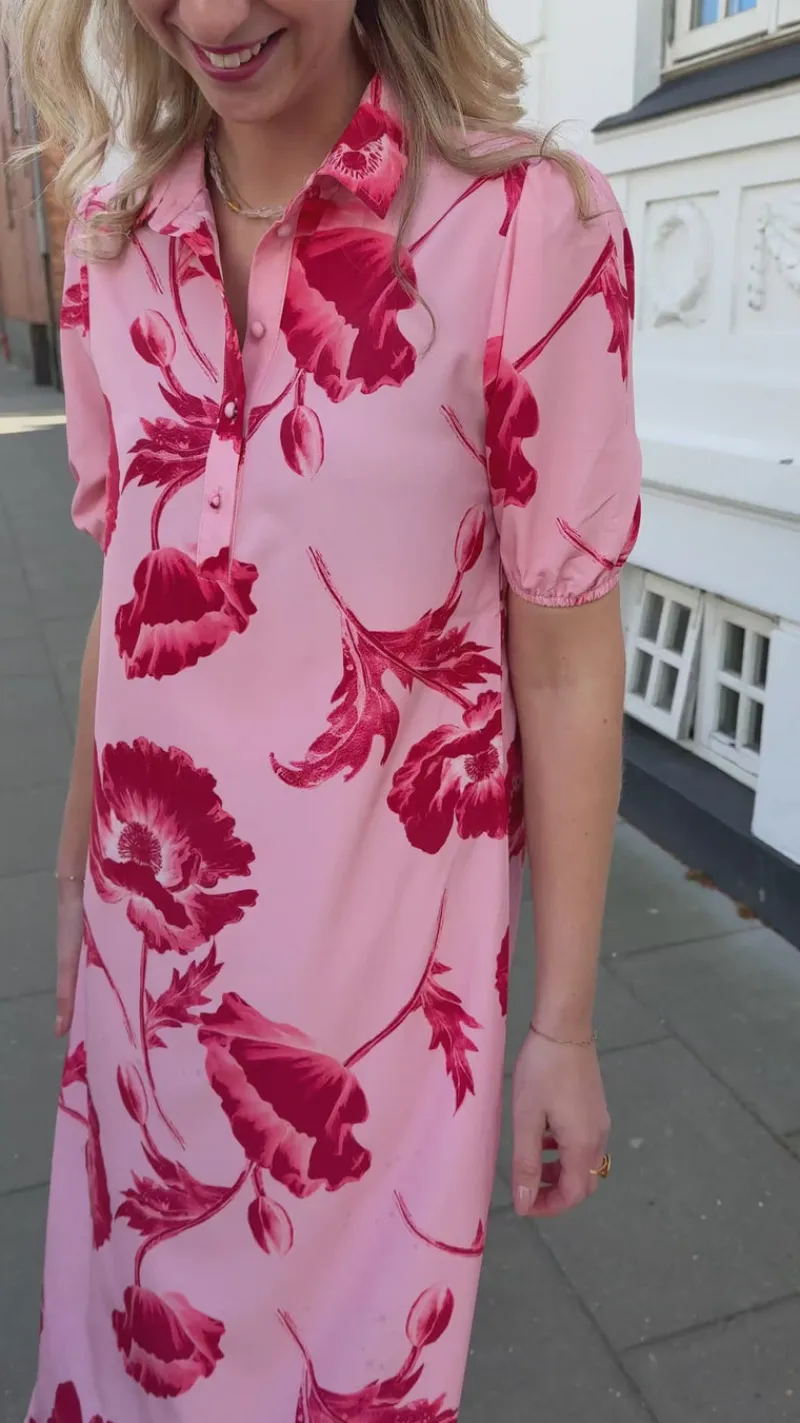 Clearance Kjole - Celeste - Rosy Flower Kjoler