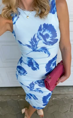 Kjole - Sophia Mesh - Blue Flower Kjoler