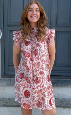 Sale Kjole - Emmi - Red Flowers Kjoler