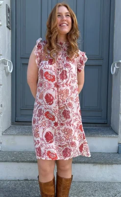 Sale Kjole - Emmi - Red Flowers Kjoler