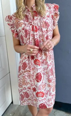 Sale Kjole - Emmi - Red Flowers Kjoler