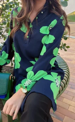 Kjole - Augusta - Green Flower Kjoler