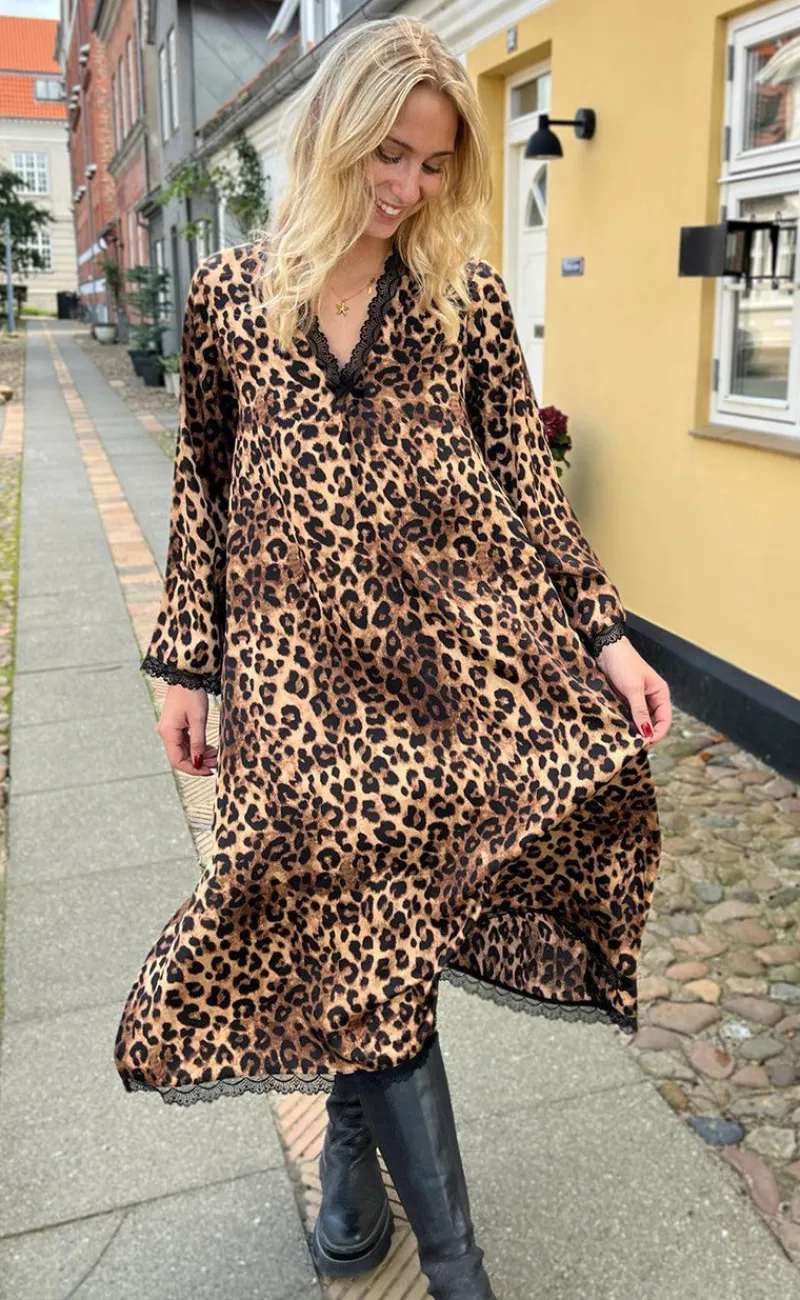 Discount Kjole - Safina - Leopard Kjoler