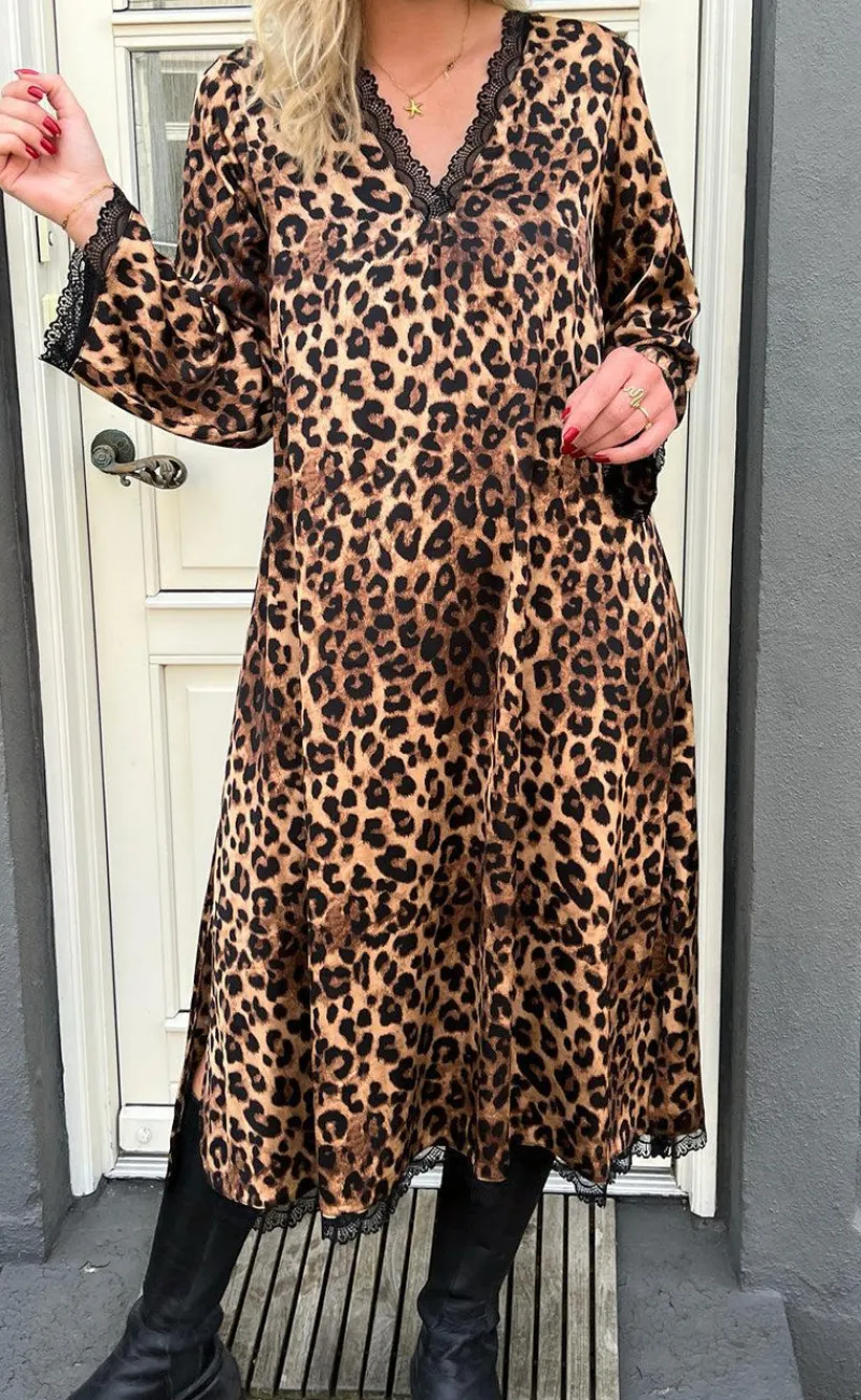 Discount Kjole - Safina - Leopard Kjoler