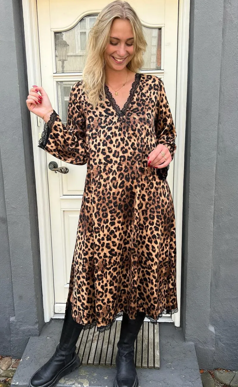 Discount Kjole - Safina - Leopard Kjoler