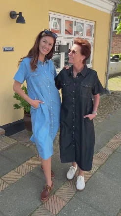 Online Kjole - Detia Summer - Light Blue Denim Kjoler