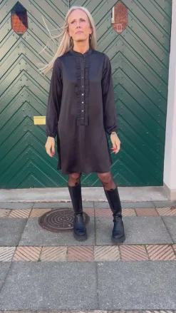 Hot Kjole - Florina - Shiny Black Kjoler