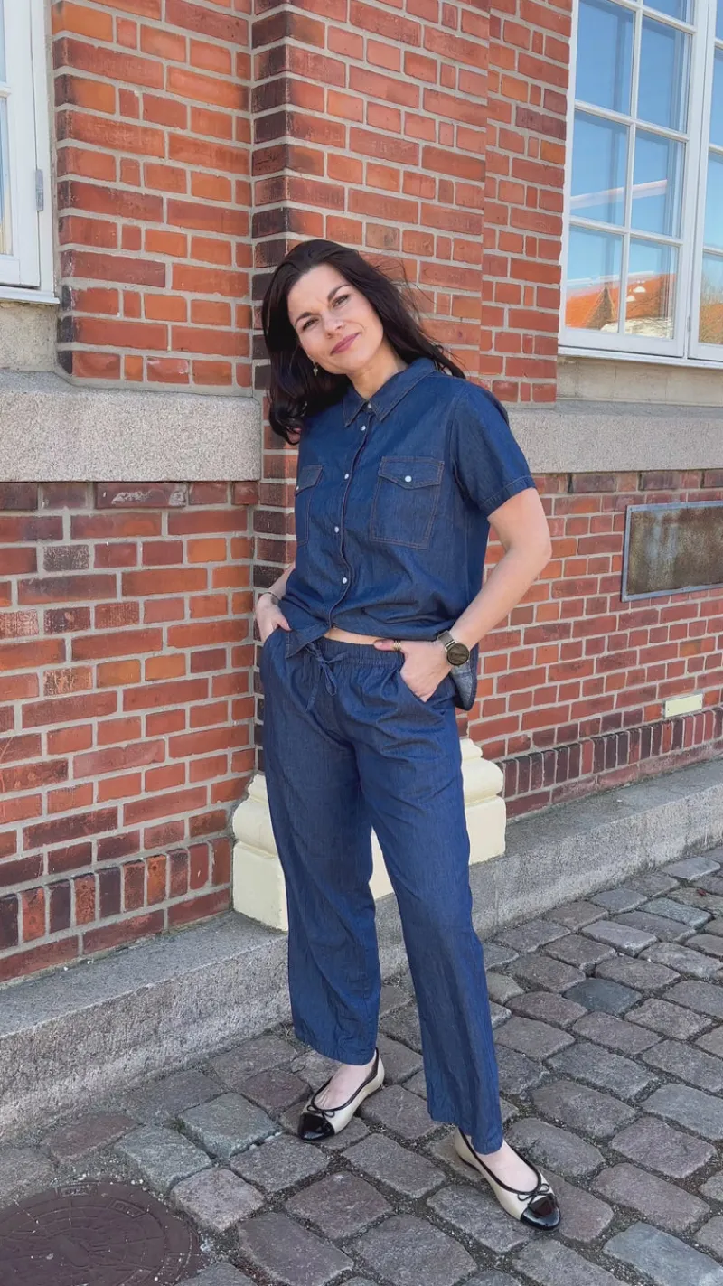 Clearance Kjole - Detia Summer - Denim Blue Kjoler