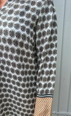 Online Kjole - Katia - Beige Print Kjoler