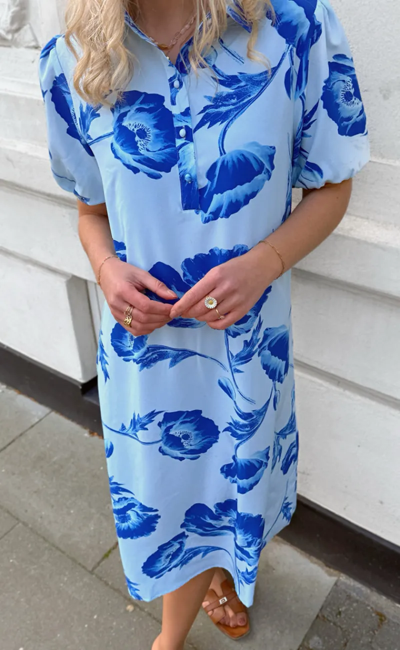 Kjole - Celeste - Blue Flower Kjoler