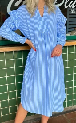 Hot Kjole - Wilja - Blue Striped Kjoler