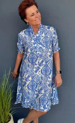 New Kjole - Philine - Blue Paisley Kjoler