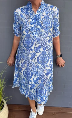New Kjole - Philine - Blue Paisley Kjoler