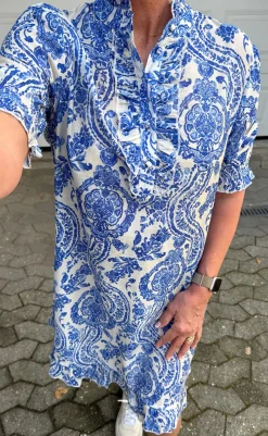 New Kjole - Philine - Blue Paisley Kjoler