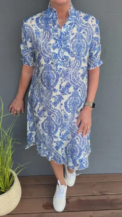New Kjole - Philine - Blue Paisley Kjoler