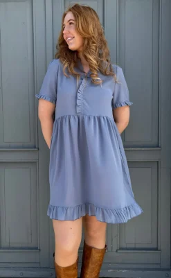 Discount Kjole - Catja Summer - Blue Kjoler