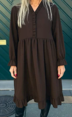 Hot Kjole - Catja - Dark Brown Kjoler