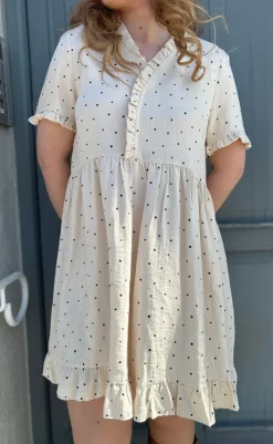 Discount Kjole - Catja Summer - Black Dots Kjoler