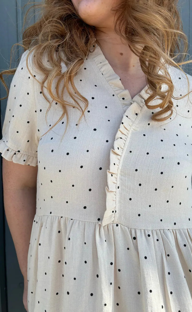 Discount Kjole - Catja Summer - Black Dots Kjoler