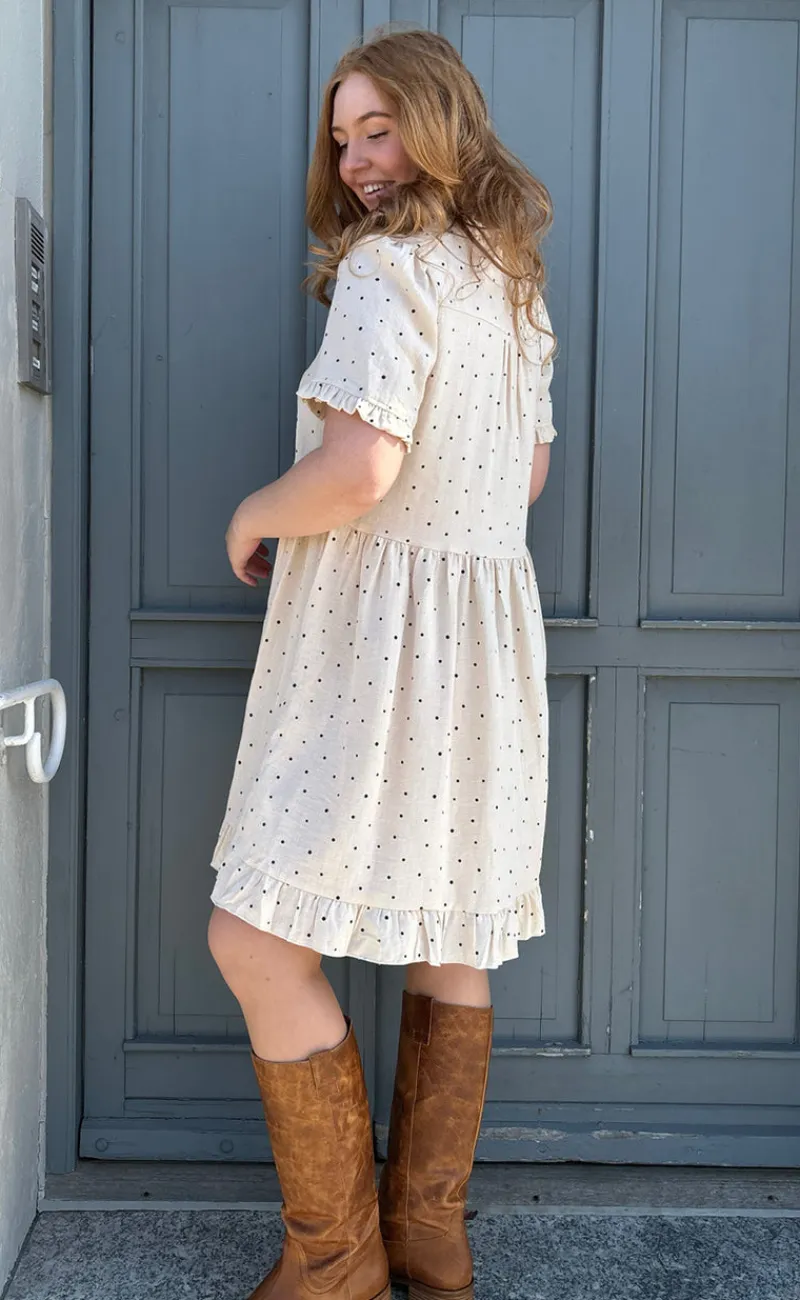 Discount Kjole - Catja Summer - Black Dots Kjoler