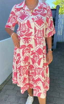 Best Kjole - Karla - White / Pink Paisley Kjoler
