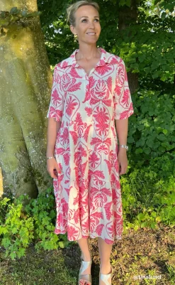 Best Kjole - Karla - White / Pink Paisley Kjoler