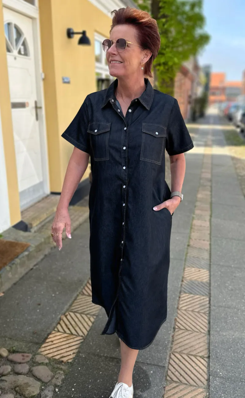 Online Kjole - Detia Summer - Black Denim Kjoler