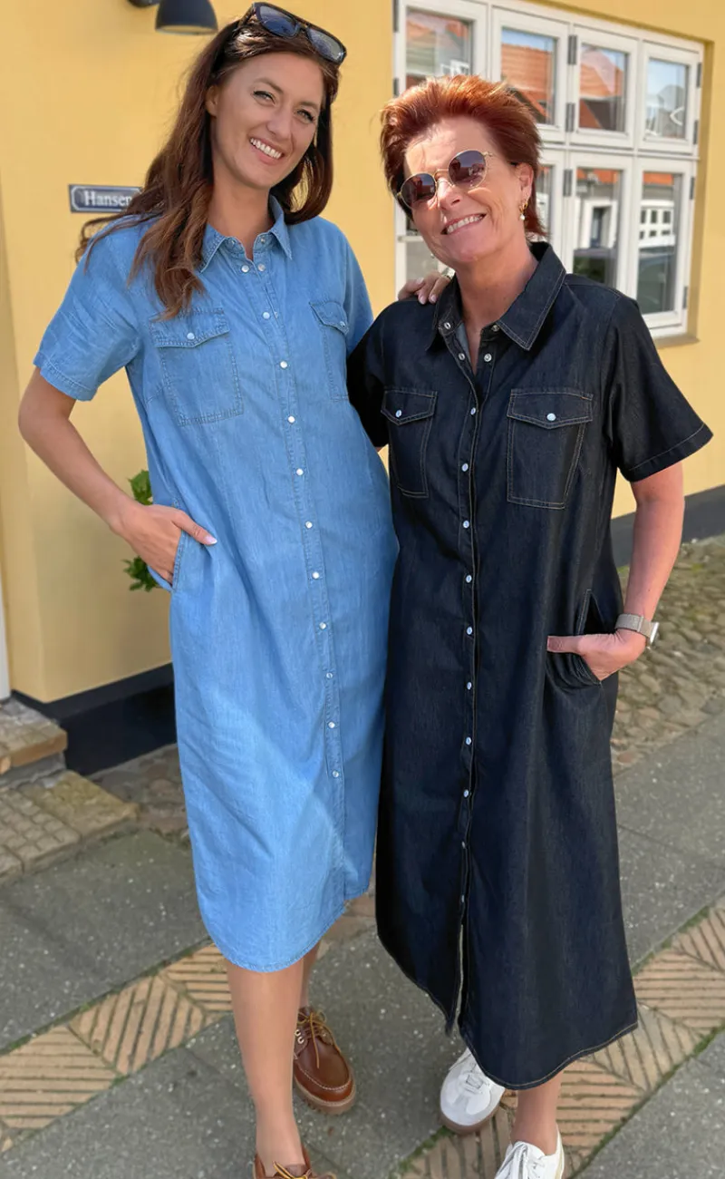 Online Kjole - Detia Summer - Black Denim Kjoler