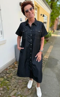 Online Kjole - Detia Summer - Black Denim Kjoler
