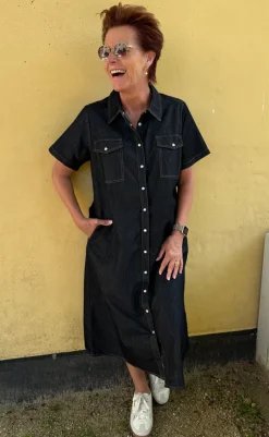 Online Kjole - Detia Summer - Black Denim Kjoler