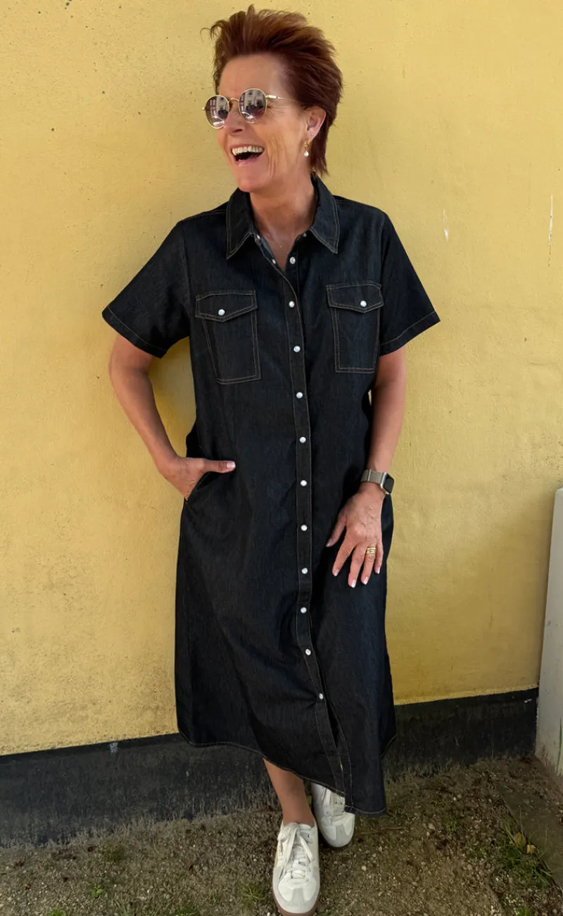 Online Kjole - Detia Summer - Black Denim Kjoler