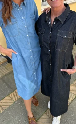 Online Kjole - Detia Summer - Black Denim Kjoler