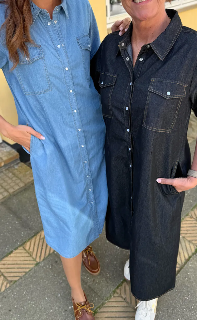 Online Kjole - Detia Summer - Black Denim Kjoler