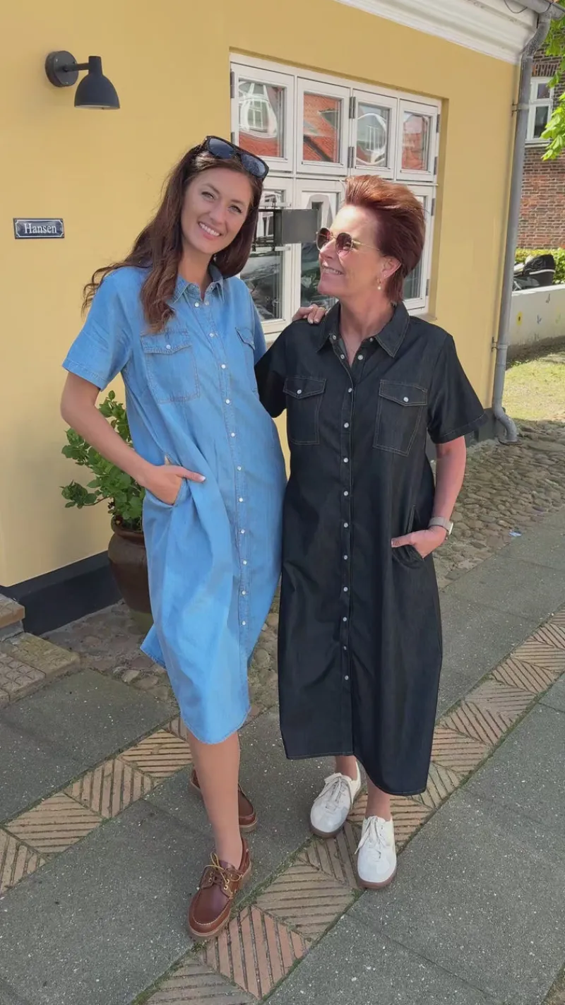 Online Kjole - Detia Summer - Black Denim Kjoler