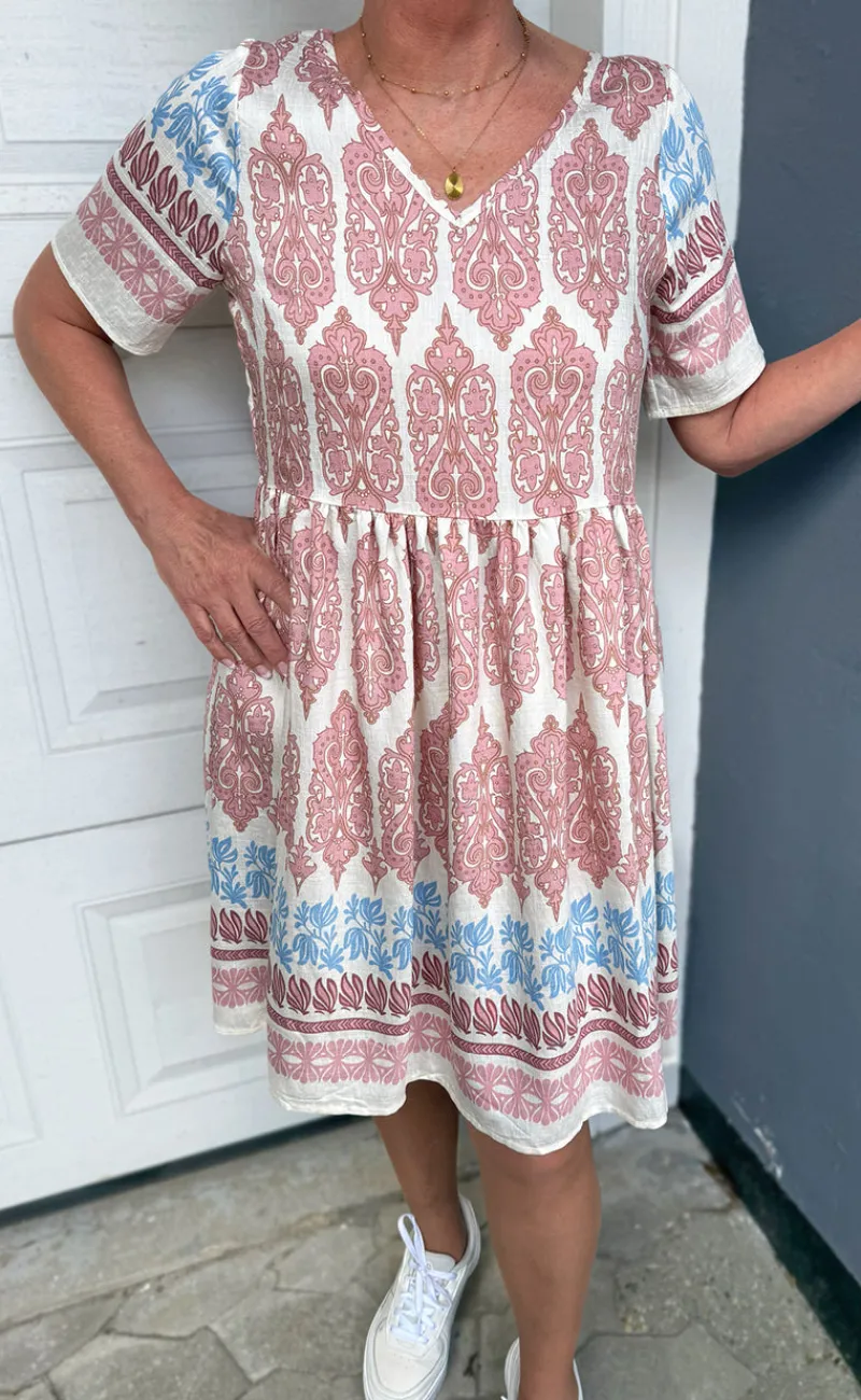 New Kjole - Valentina - Rosy Paisley Kjoler