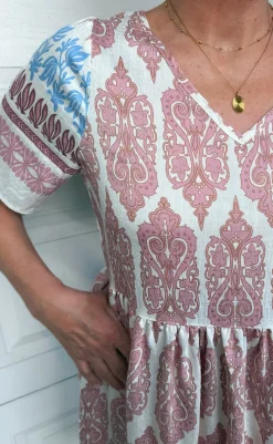 New Kjole - Valentina - Rosy Paisley Kjoler