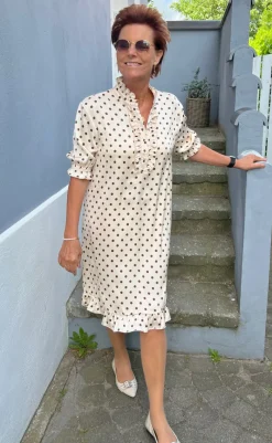Outlet Kjole - Philine - Beige Dots Kjoler