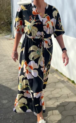 Online Kjole - Sally - Big Flowers Kjoler