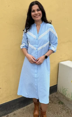 Outlet Kjole - Viola - Blue Striped Kjoler