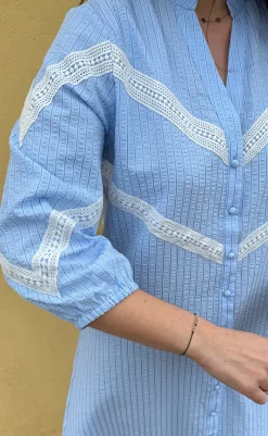 Outlet Kjole - Viola - Blue Striped Kjoler