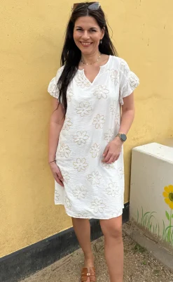 Discount Kjole - Emma - Flower Embroidery Kjoler