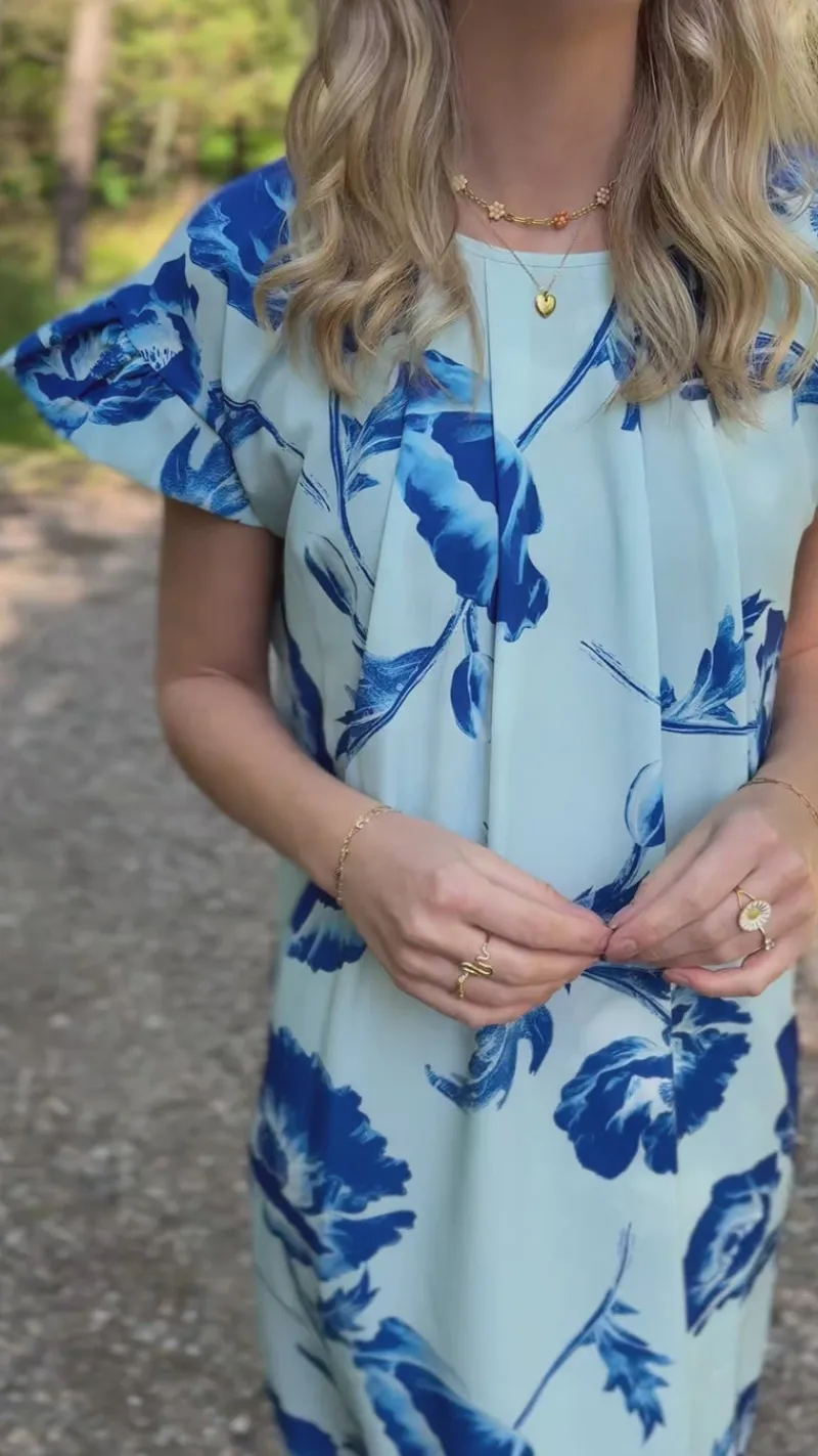 Kjole - Cecilia - Blue Flower Kjoler